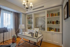 现代美式140平米四居室书房布置图片