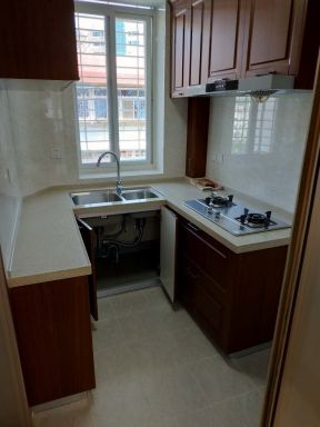 新中式风格85平方米二居厨房装修实景图片