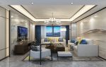 2023新中式风格三居室客厅窗帘搭配设计图