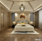 2023新中式风格194平米四居卧室墙面设计图