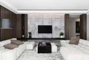  电视背景墙瓷砖简约 装修电视背景墙瓷砖 2020客厅白色沙发效果图 
