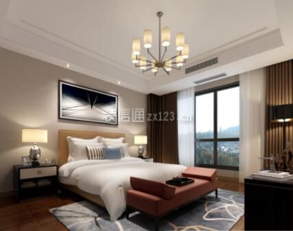 2020现代卧室简单装修 2020现代卧室窗帘图片 