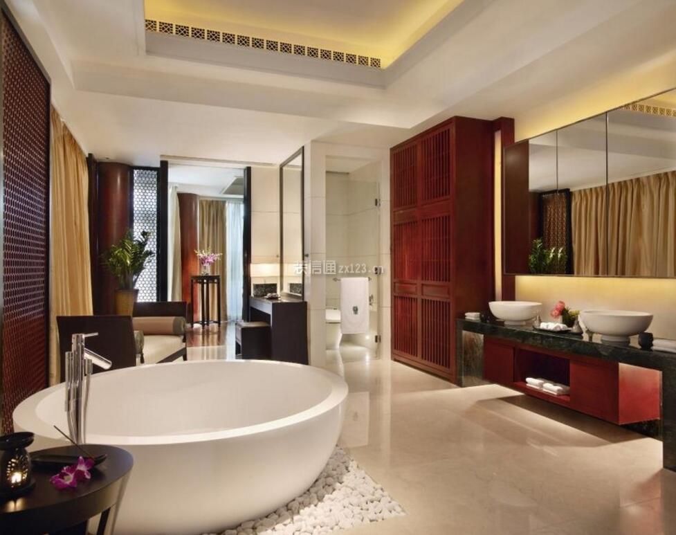 东南亚浴室家具柜子设计效果图片 