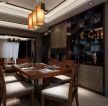 东南亚餐厅家具博古架设计装修效果图