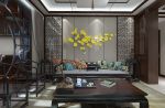 新中式风格120平三居客厅沙发墙面装饰装修效果图