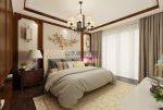 高速时代城新中式138平三居室卧室装修案例