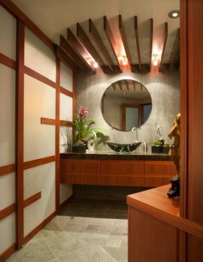 2020东南亚风格卫生间浴室柜装修效果图 2020东南亚风格卫生间装修设计