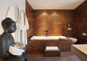东南亚风格浴室浴缸装修设计图片