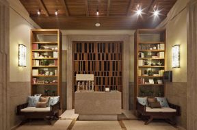 东南亚风格休闲书房家具设计效果图