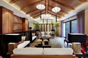 东南亚风格别墅家庭客厅家具设计图