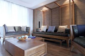 东南亚客厅家具实木茶几设计图片