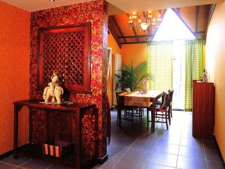东南亚风格室内家具条案摆放设计图片 