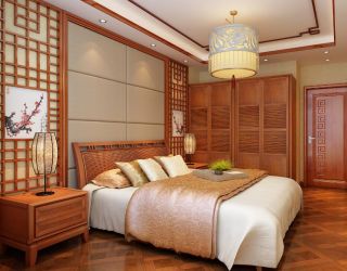 东南亚卧室家具实木衣柜设计图片