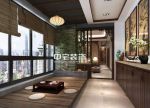 昌茂城邦135㎡新中式阳台茶室装修效果图