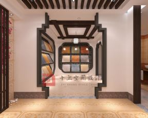 中式1000平米陶瓷店铺展厅装修效果图