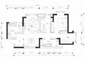 2023北欧风格二居室户型设计图