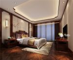 传统中式风格卧室床头设计造型图