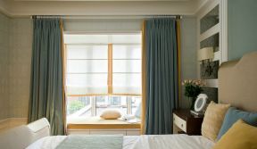 简约欧式风格100平二居卧室窗帘设计图片