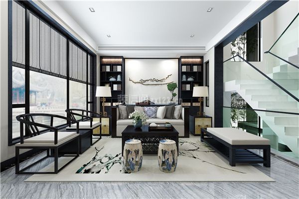新中式客厅装饰效果图