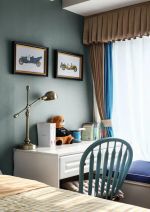 150平美式卧室靠窗书桌装饰效果图片