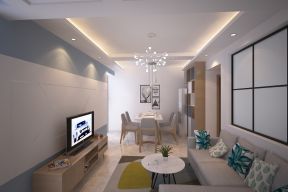 65平小户型客厅电视墙简约设计装修
