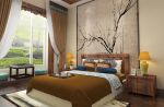 中式风格卧室简单设计3d效果图片