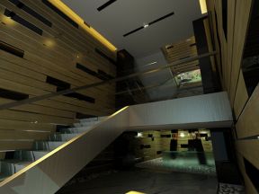 现代风格500平米医疗中心楼梯口设计效果图