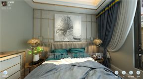 现代简约风格131平三居卧室窗帘设计效果图