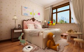 美式风格120平两居室儿童房装修