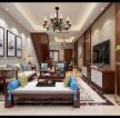 K2海棠湾206平米现代中式风格客厅装修设计