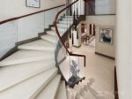 托斯卡纳220㎡中式别墅旋转楼梯效果图