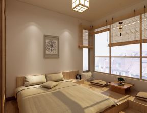 日式风格卧室榻榻米地台床设计效果图