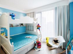 小户型儿童房间高低床设计布置图片