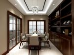 2023新中式风格134平米三居餐厅吊灯装修效果图
