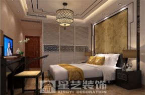 江畔人家280㎡新中式别墅卧室效果图