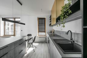 北欧风格单身公寓厨房精装效果图