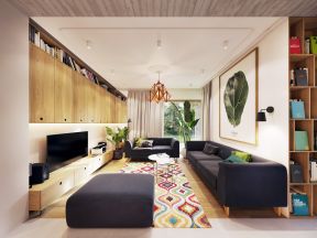 单身公寓精装客厅时尚沙发效果图片
