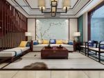 新中式150平方米四居室客厅沙发背景墙装修效果图