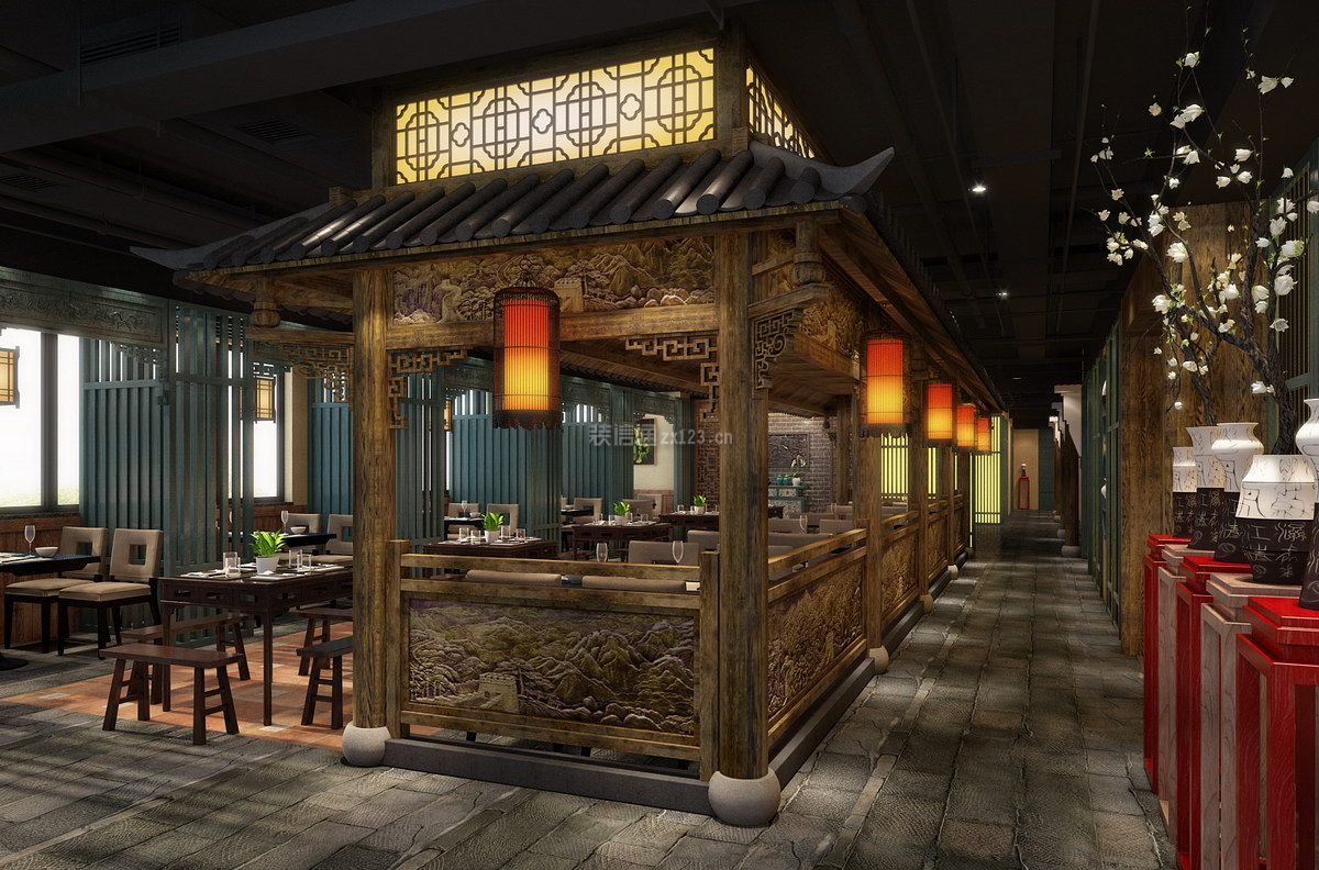 2023中式餐馆装修效果图