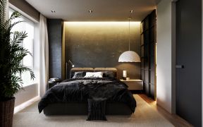 38平米小户型样板房卧室灯具图片