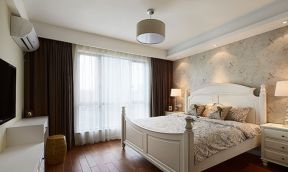 温莎国际90㎡简美风格两居室卧室效果图
