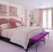 超大卧室粉色窗帘装饰设计效果图