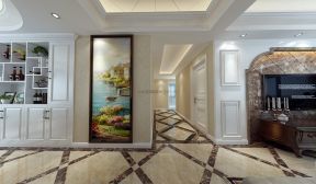 欧式古典风格家庭走廊地板铺设图片