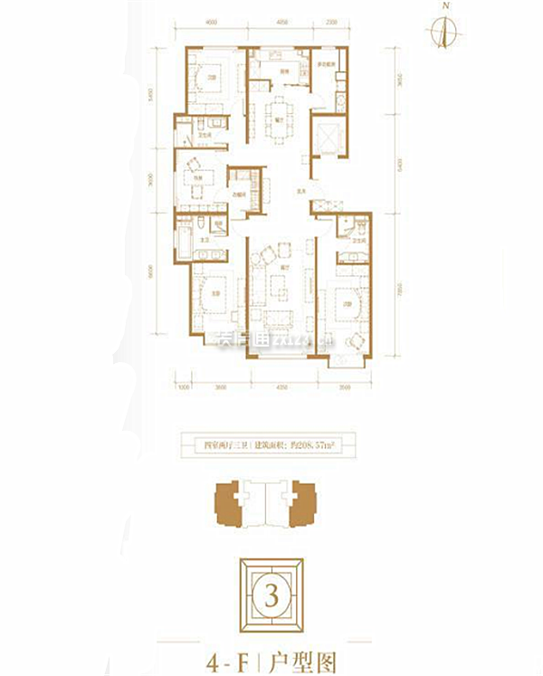 四居室户型图