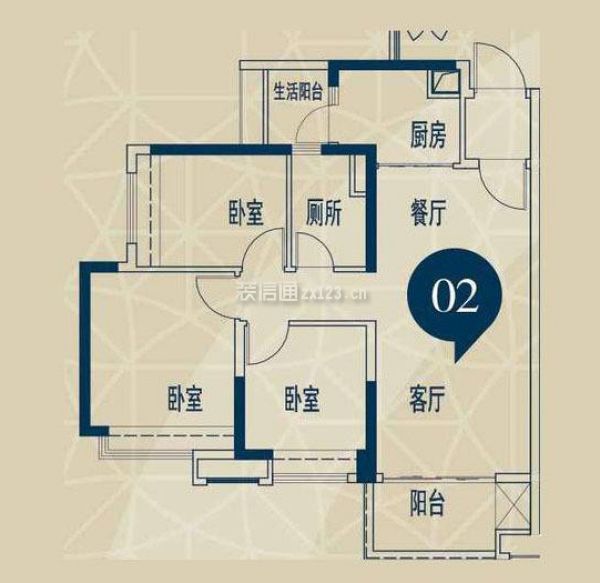 广州越秀保利爱特城户型图