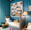 蓝色儿童房屋地毯装饰设计图片