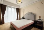 新中式150平米三居卧室窗帘装修实景图片