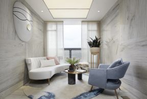 105平方米房子休闲客厅布艺沙发装饰设计图