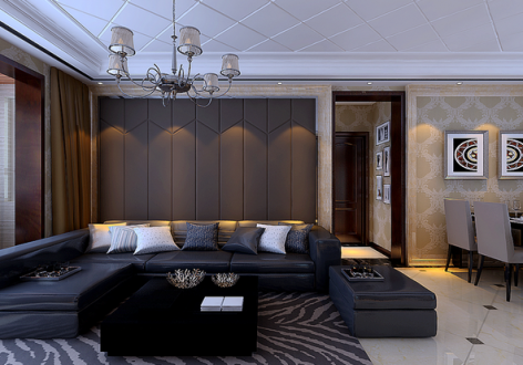 华都·金色兰庭139平米三居室现代简约风格装修效果图