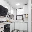 二室二厅房屋厨房橱柜白色装饰设计图